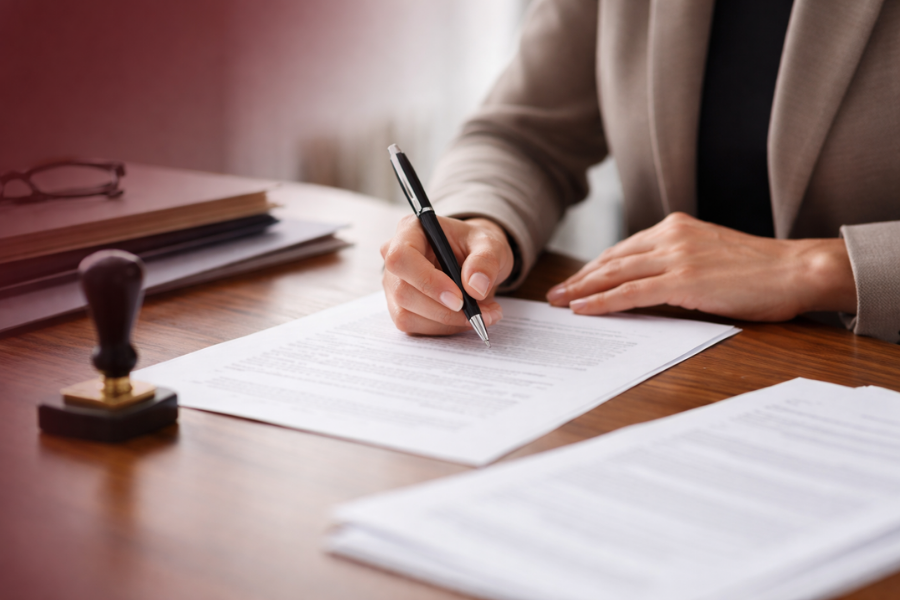 Pittsburgh mobile notary reviewing foreign language documents